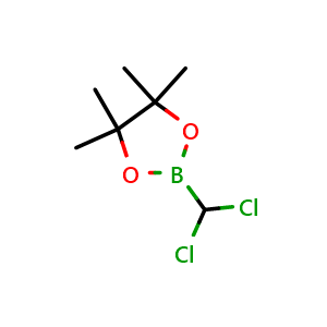 Chemical structure of 2-(Dichloromethyl)-4,4,5,5-tetramethyl-1,3,2-dioxaborolane , CAS 83622-41-7, AChemBlock AD242964