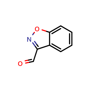 Chemical structure of 1,2-benzoxazole-3-carbaldehyde , CAS 84395-93-7, AChemBlock AD242979