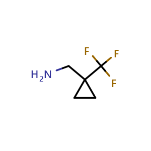 Chemical structure of C-(1-Trifluoromethyl-cyclopropyl)-methylamine , CAS 847926-83-4, AChemBlock AD242989