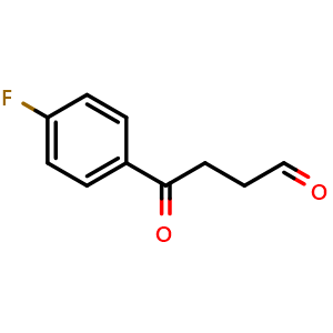 Chemical structure of 4-(4-fluorophenyl)-4-oxo-butanal , CAS 84819-46-5, AChemBlock AD242990
