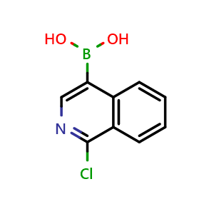 Chemical structure of (1-chloro-4-isoquinolyl)boronic acid , CAS 848841-48-5, AChemBlock AD242993