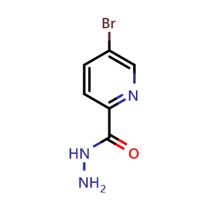 Chemical structure of 5-Bromopicolinohydrazide , CAS 848952-82-9, AChemBlock AD242995