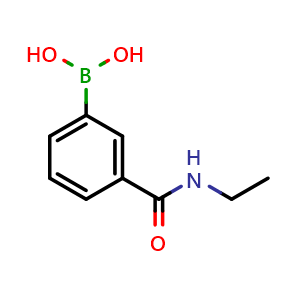 Chemical structure of [3-(ethylcarbamoyl)phenyl]boronic acid , CAS 850567-21-4, AChemBlock AD243012