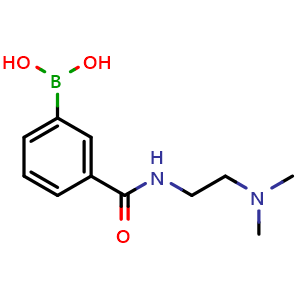 Chemical structure of [3-[2-(dimethylamino)ethylcarbamoyl]phenyl]boronic acid , CAS 850567-31-6, AChemBlock AD243013