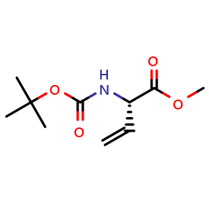 Chemical structure of methyl (2S)-2-{[(tert-butoxy)carbonyl]amino}but-3-enoate , CAS 852693-74-4, AChemBlock AD243032