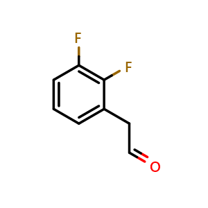 Chemical structure of 2-(2,3-difluorophenyl)acetaldehyde , CAS 866342-07-6, AChemBlock AD243084