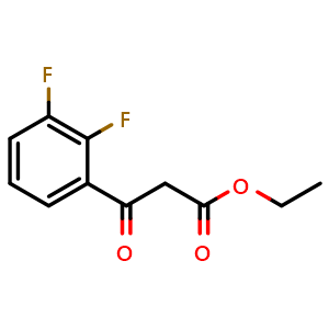 Chemical structure of Ethyl 3-(2,3-difluorophenyl)-3-oxopropanoate , CAS 868611-68-1, AChemBlock AD243089