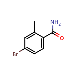 Chemical structure of 4-Bromo-2-methylbenzamide , CAS 868776-08-3, AChemBlock AD243090