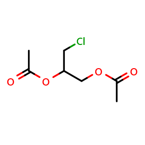 Chemical structure of 1-(acetyloxy)-3-chloropropan-2-yl acetate , CAS 869-50-1, AChemBlock AD243092