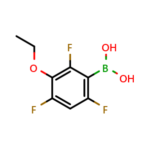 Chemical structure of 3-Ethoxy-2,4,6-trifluorophenylboronic acid , CAS 871125-69-8, AChemBlock AD243106