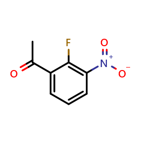 Chemical structure of 1-(2-fluoro-3-nitro-phenyl)ethanone , CAS 873697-78-0, AChemBlock AD243129