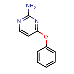 Chemical structure of 4-Phenoxypyrimidin-2-amine , CAS 882767-05-7, AChemBlock AD243170