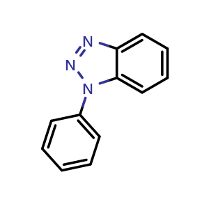 Chemical structure of 1-phenyl-1H-1,2,3-benzotriazole , CAS 883-39-6, AChemBlock AD243174