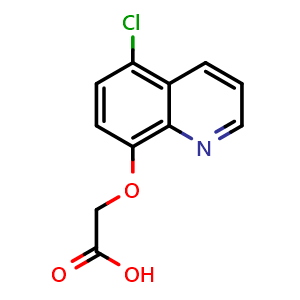 Chemical structure of 2-[(5-chloroquinolin-8-yl)oxy]acetic acid , CAS 88349-88-6, AChemBlock AD243175