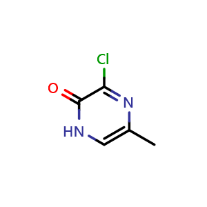 Chemical structure of 3-chloro-5-methyl-1H-pyrazin-2-one , CAS 89283-33-0, AChemBlock AD243219