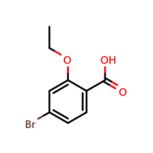 Chemical structure of 4-Bromo-2-ethoxybenzoic acid , CAS 89407-43-2, AChemBlock AD243223