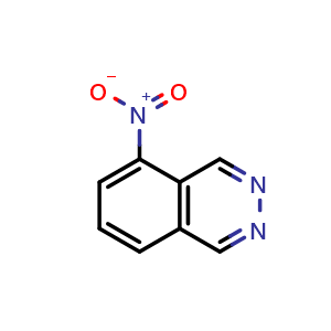 Chemical structure of 5-nitrophthalazine , CAS 89898-86-2, AChemBlock AD243240