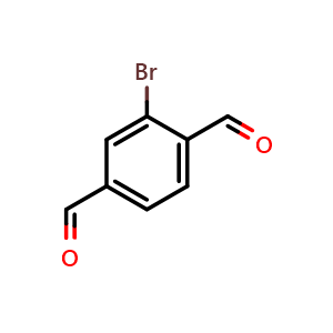 Chemical structure of 2-Bromoterephthalaldehyde , CAS 90001-43-7, AChemBlock AD243243