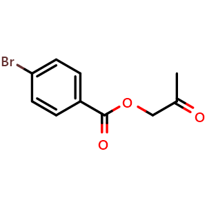 Chemical structure of 2-Oxopropyl 4-bromobenzoate , CAS 900937-58-8, AChemBlock AD243248