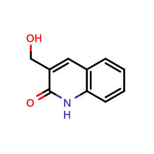 Chemical structure of 3-(hydroxymethyl)-1,2-dihydroquinolin-2-one , CAS 90097-45-3, AChemBlock AD243249