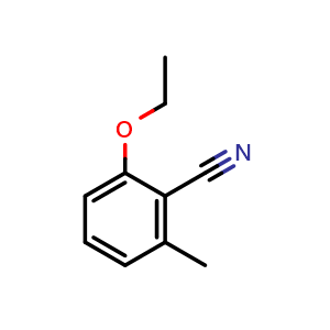 Chemical structure of 2-Ethoxy-6-methylbenzonitrile , CAS 90259-38-4, AChemBlock AD243255