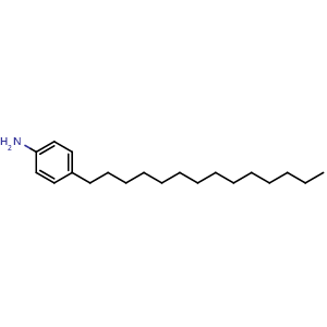 Chemical structure of 4-tetradecylaniline , CAS 91323-12-5, AChemBlock AD243280