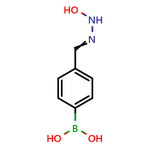 Chemical structure of [4-[(hydroxyhydrazono)methyl]phenyl]boronic acid , CAS 913835-61-7, AChemBlock AD243287
