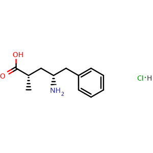 Chemical structure of (2S,4R)-4-Amino-2-methyl-5-phenylpentanoic acid hydrochloride , CAS 921927-87-9, AChemBlock AD243320