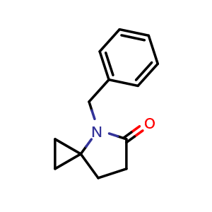 Chemical structure of 4-Benzyl-4-azaspiro[2.4]heptan-5-one , CAS 929037-56-9, AChemBlock AD243335