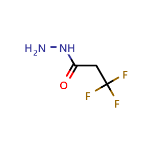 Chemical structure of 3,3,3-trifluoropropanehydrazide , CAS 934171-99-0, AChemBlock AD243348