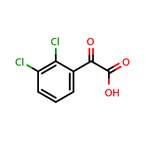 Chemical structure of 2-(2,3-dichlorophenyl)-2-oxoacetic acid , CAS 93942-57-5, AChemBlock AD243366