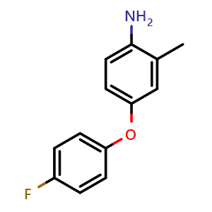 Chemical structure of 4-(4-fluorophenoxy)-2-methylaniline , CAS 946786-20-5, AChemBlock AD243400