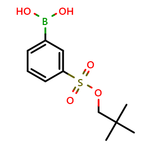Chemical structure of [3-(2,2-dimethylpropoxysulfonyl)phenyl]boronic acid , CAS 951233-64-0, AChemBlock AD243412