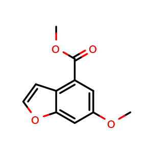 Chemical structure of Methyl 6-methoxybenzofuran-4-carboxylate , CAS 955885-04-8, AChemBlock AD243427