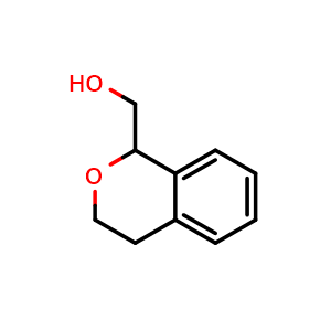Chemical structure of (3,4-Dihydro-1H-2-benzopyran-1-yl)methanol , CAS 96292-92-1, AChemBlock AD243451