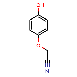 Chemical structure of 2-(4-Hydroxyphenoxy)acetonitrile , CAS 96562-56-0, AChemBlock AD243453