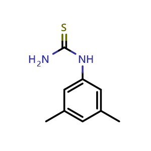 Chemical structure of N-(3,5-Dimethylphenyl)thiourea , CAS 97480-60-9, AChemBlock AD243459