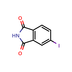 Chemical structure of 5-Iodo-1H-isoindole-1,3(2H)-dione , CAS 98556-60-6, AChemBlock AD243470