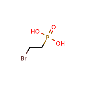 Chemical structure of (2-Bromoethyl)phosphonic acid , CAS 999-82-6, AChemBlock AD243485