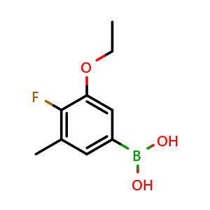 Chemical structure of (3-Ethoxy-4-fluoro-5-methylphenyl)boronic acid , AChemBlock AD243502