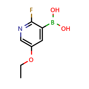Chemical structure of (5-Ethoxy-2-fluoropyridin-3-yl)boronic acid , AChemBlock AD243512