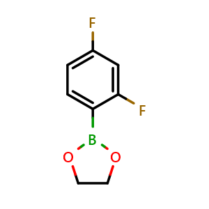 Chemical structure of 2-(2,4-Difluorophenyl)-1,3,2-dioxaborolane , AChemBlock AD243549