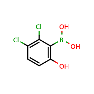 Chemical structure of 2,3-Dichloro-6-hydroxyphenylboronic acid , AChemBlock AD243575