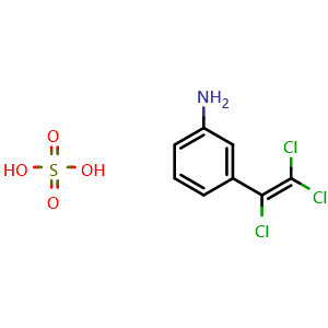 Chemical structure of 3-(1,2,2-Trichlorovinyl)aniline sulfate , CAS 3010287-05-2, AChemBlock AD243592