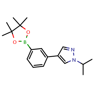 Chemical structure of 3-(1-Isopropyl-4-pyrazolyl)phenylboronic acid pinacol ester , AChemBlock AD243597