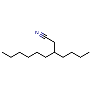 Chemical structure of 3-Butylnonanenitrile , AChemBlock AD243606