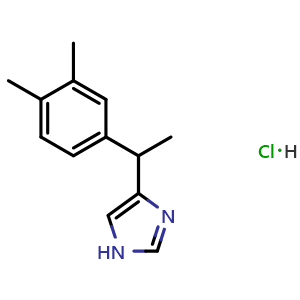 Chemical structure of 4-[1-(3,4-Dimethylphenyl)ethyl]-1H-imidazole hydrochloride , CAS 3031792-79-4, AChemBlock AD243622