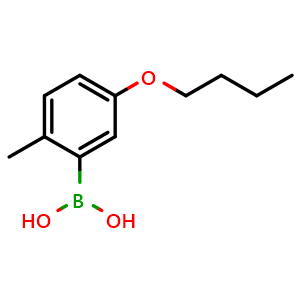 Chemical structure of 5-Butoxy-2-methylphenylboronic acid , AChemBlock AD243638