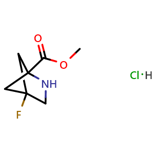 Chemical structure of Methyl 4-fluoro-2-azabicyclo[2.1.1]hexane-1-carboxylate;hydrochloride , CAS 3008229-57-7, AChemBlock AD243688