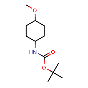Chemical structure of tert-Butyl 4-methoxycyclohexylcarbamate , AChemBlock AD243724